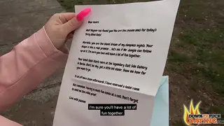 Curvy Blonde Takes Stranger Outdoors