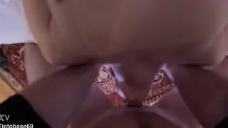 Petite Redhead Takes a Deep Throat Fucking POV