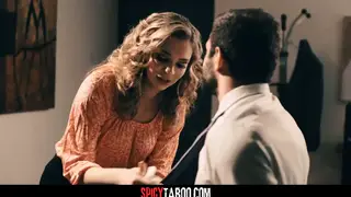 Blonde Secretary Earns Promotion With Deepthroat and Desk Sex