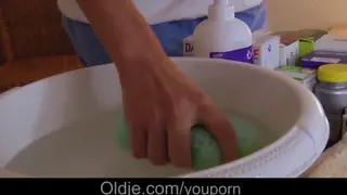 Stepdad Gets Oral Treatment From Blonde Nurse