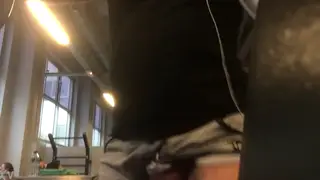 Amateur Flashes Hard Cock in Gym Locker Room