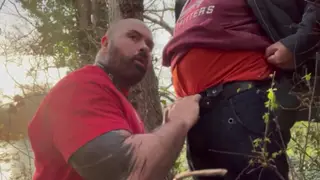 Hairy Muscular Bears Swap Loads During Outdoor Cruising