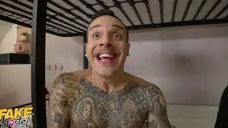 European Woman Handles Two Cocks in Spitroast Threesome
