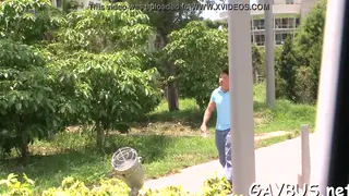 Muscular Men Share Interracial Bareback Blowjob