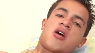 Solo Twink Pleasures Himself to Explosive Finish