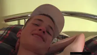 Slender Twink Works His Shaft in Slow Solo Session