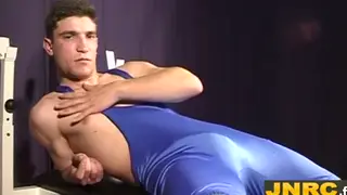 Muscular European Hunk Jerks Off on Cam for First Time