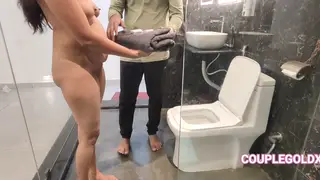 Curvy Wife Gets Doggystyled After a Hotel Bathroom Massage