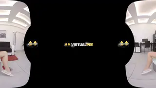 European Solo Pee Play in VR Lingerie