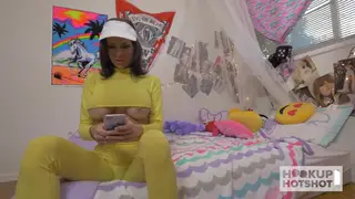 Brunette Femdom Squirt and Deepthroat in Rough Ride