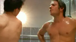 Muscular European Coach Dominates Locker Room