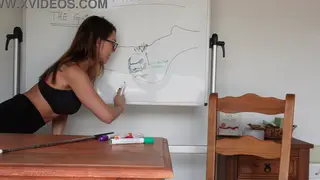 Teacher Demonstrates G-Spot Technique Until Student Squirts