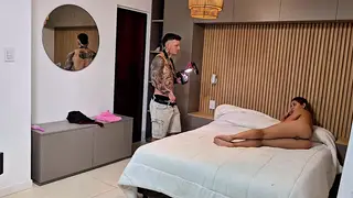 Latina Wife Gives Deepthroat Blowjob in Bedroom