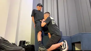 Teen Twink Takes a Facial After Bareback Feet Play