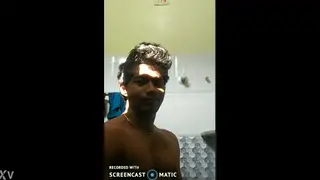 Indian Hunk Strokes His Hard Cock in a Solo Show