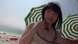 Asian Teen Enjoys Outdoor Threesome with Creampie Finish