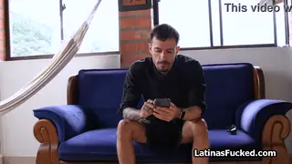 Latina Deepthroats Her Partner Beside a Scooter