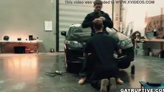 Mechanic Takes His Coworker Deep in the Garage