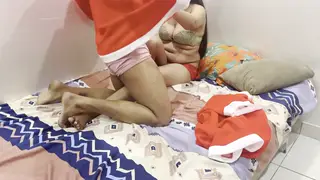 Busty Indian Cosplayer Sucks Santa at Holiday Club