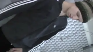 European Twink Gets a Public Massage and Handjob