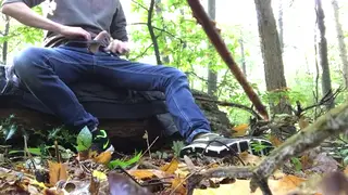 Exhibitionist Jerks Off Outdoors Until He Cums Hard