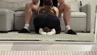 Curvy College Roommate Drains Cock With Sloppy Blowjob