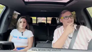 Blonde Latina Squirts Using Sex Machine in Public Car