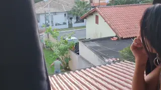 Latina Wife Cheats While Husband Mows Lawn