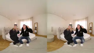 Busty Blonde Rides and Takes It Doggystyle in VR Hotel