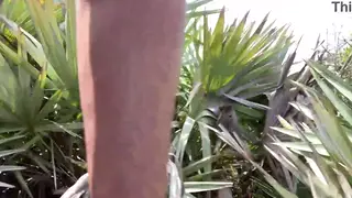 Outdoor Deepthroat Session Ends in Public