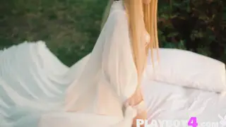 Petite Blonde Flaunts Cosplay Curves Outdoors