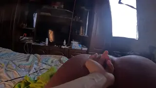 Muscular Stud Strokes Uncut Cock to Explosive Finish
