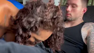Ebony MILF Takes Her Stepson While Her Stepdad Watches