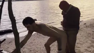 Horny Manager Hunts for a Tight Ass on the Beach