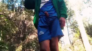 Petite Japanese Amateur Strokes Himself Outdoors in the Bush