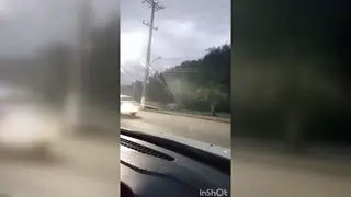 Latina Gives Road Head in Moving Car