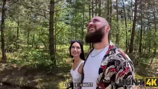 Czech Brunette Rides a Stranger in an Abandoned Building