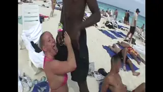 Blonde Latina Teens Share Lesbian Fun on Spring Break Beach