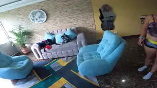Curvy Latina Stepsister Shows Off in New Condo