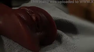 Amateur Swallows Entire Load After Toy-Assisted Blowjob