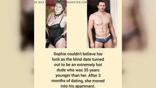 Step MILFs Share a Stud in Captioned Threesome