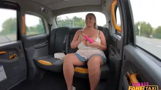 Busty Lesbians Explore Each Other in a Moving Car