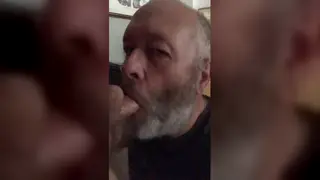 Hairy Bear Takes a Young Cock Deep and Swallows Every Drop