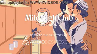 Lesbian Flight Attendant Gets Pussy Licked in Public