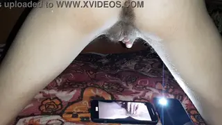 Hairy Girlfriend Masturbates While Boyfriend Films POV