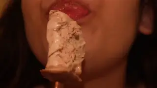 Student Demonstrates Deep Throat Skills With Frozen Treat