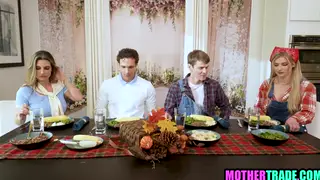 Blonde MILFs Swap Stepsons in a Wild Foursome