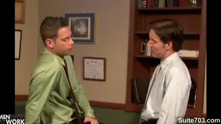 Tattooed Employee Takes a Cumshot at the Office