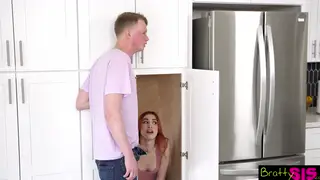 Redhead Stepsister Rides Stepbrother in POV Game