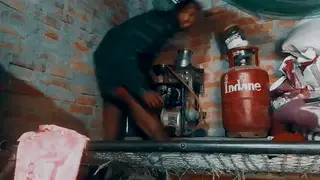 Hairy Teen Rides Fucking Machine in Bareback Debut